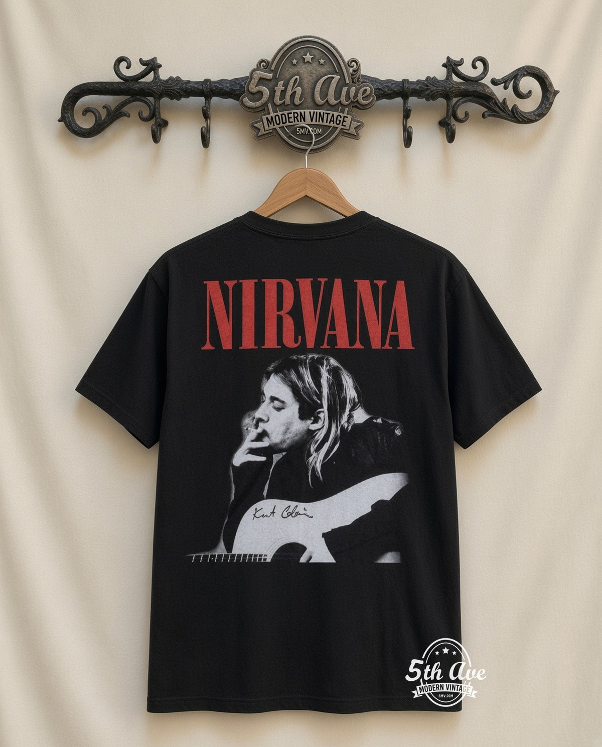 MB 028 Kurt Cobain With Band rack back