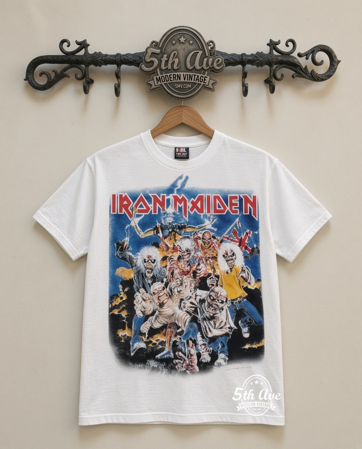MB 172 Iron Maiden Character Collage rack front