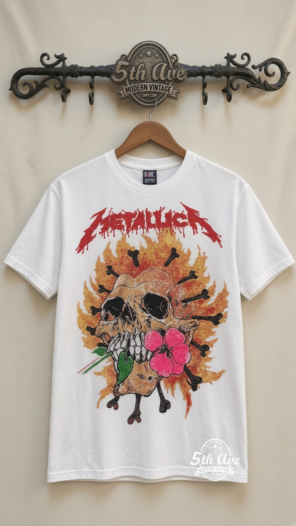 MB 179 Metallica Flower Skull rack front