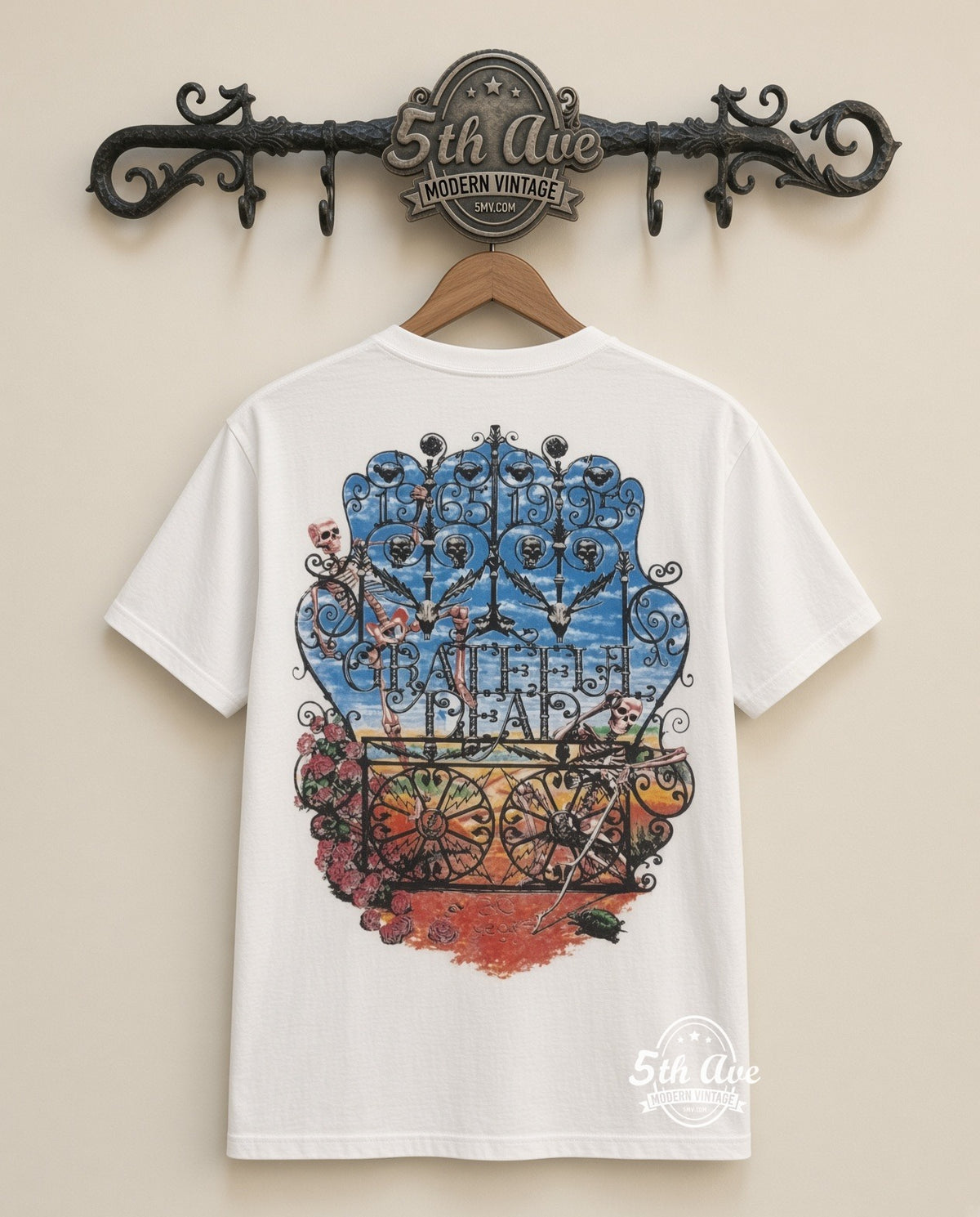 MB 193 Grateful Dead Rose Skeleton rack back