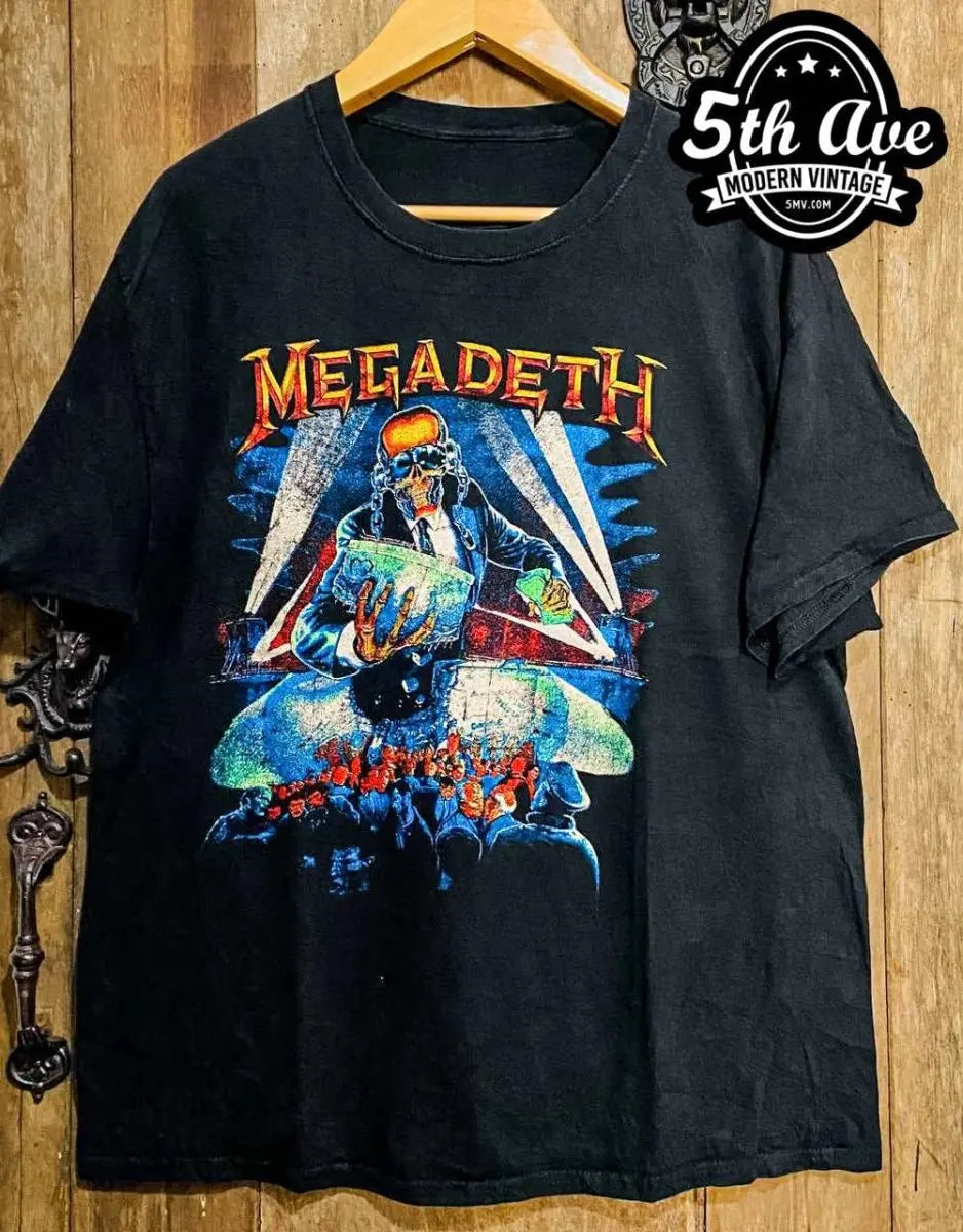 MEGADETH  ホッケーシャツ Megadeth 'Rust in Peace' Skeleton Robot Bomb Artwork