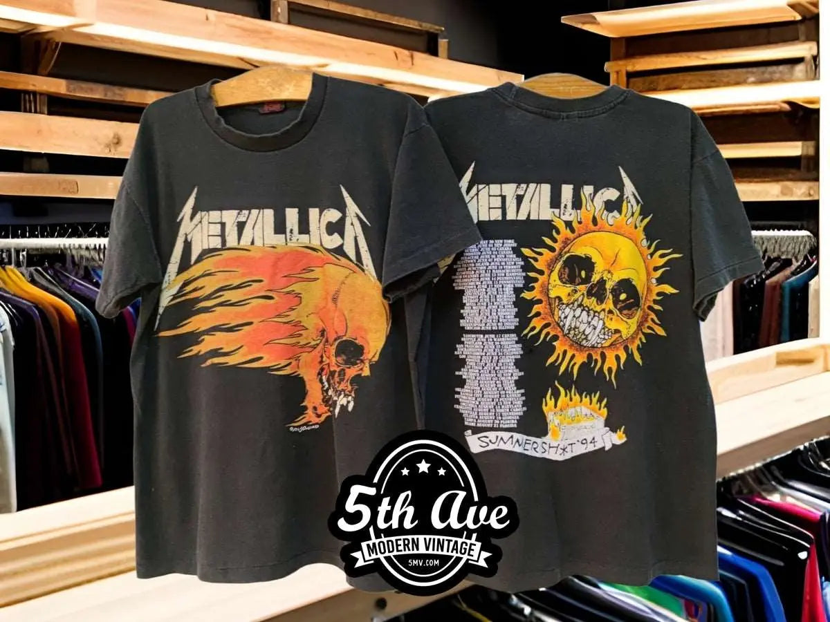 Metallica 1994 Summer Tour Single Stitch t shirt - 100% Cotton 