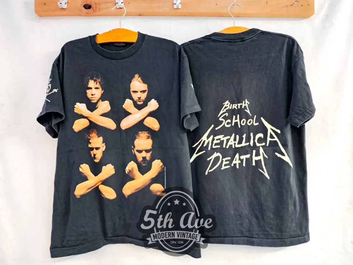 Metallica 'Birth School Metallica Death' - New Vintage Band T shirt - Vintage Band Shirts