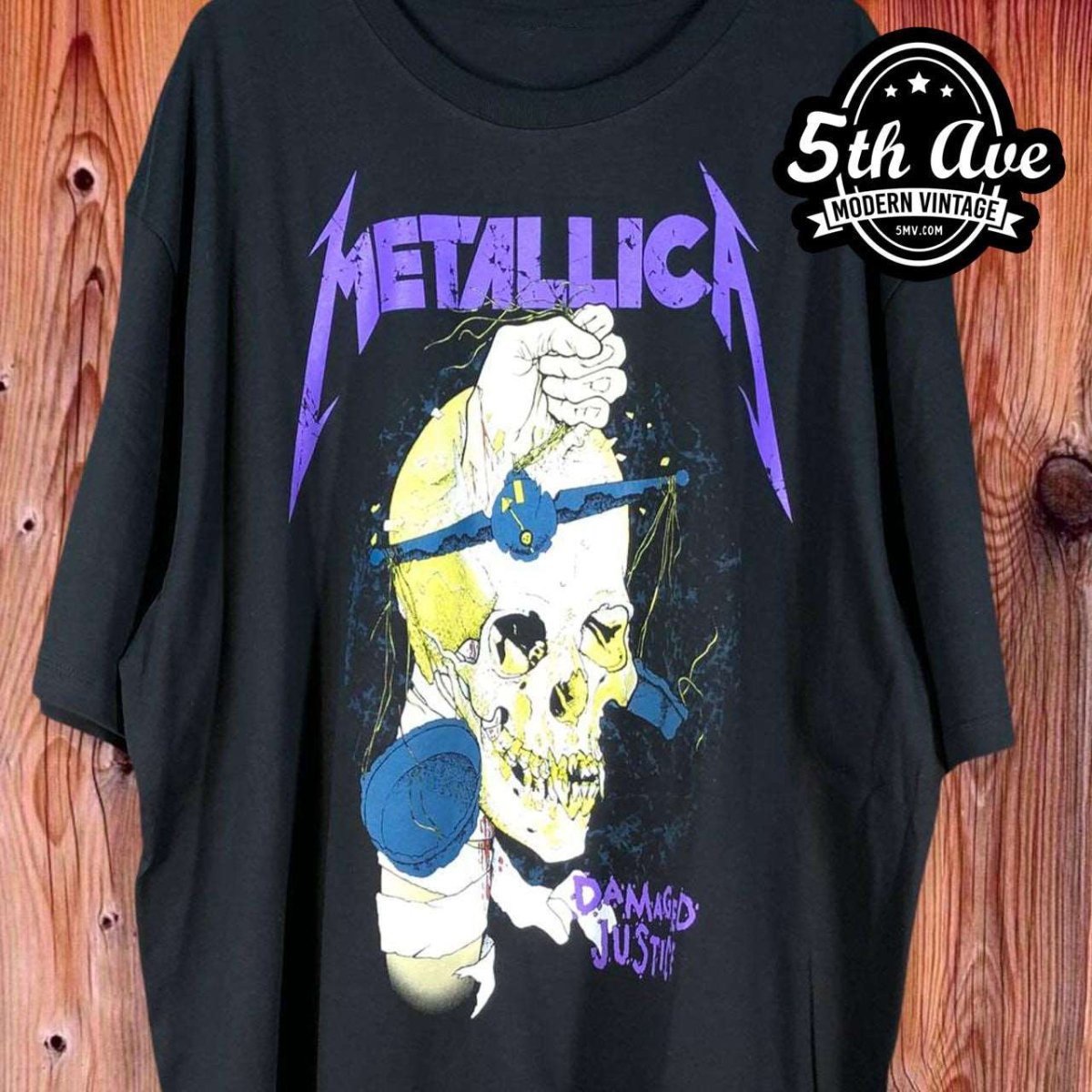 Metallica Damaged Justice - New Vintage Band T shirt - Vintage Band Shirts