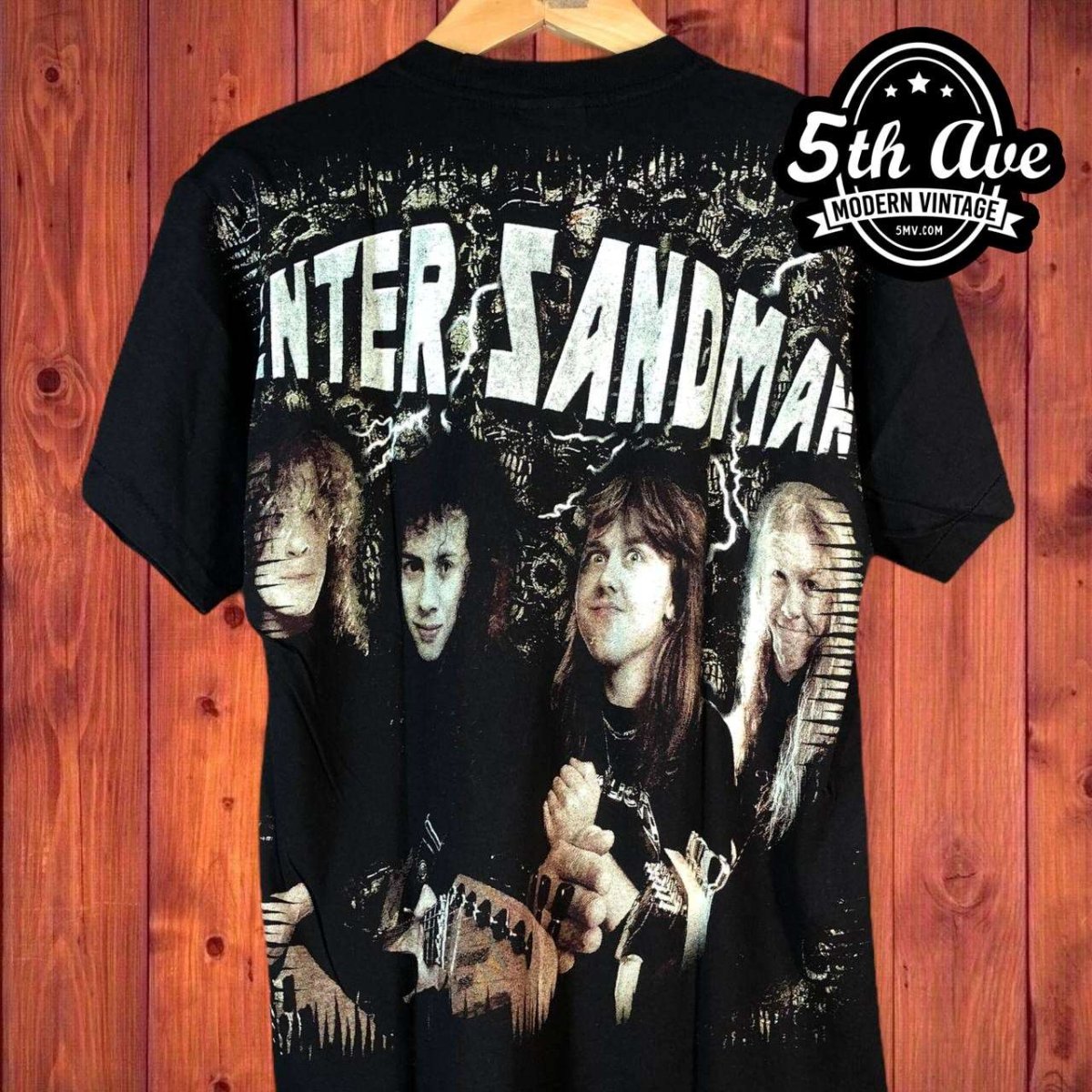 Metallica Enter Sandman AOP all over print New Vintage Band T shirt Vintage Band Shirts