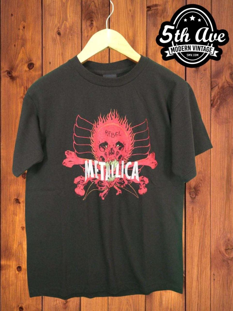 Metallica Rebel Pushead Artwork - New Vintage Band T shirt - Vintage Band Shirts