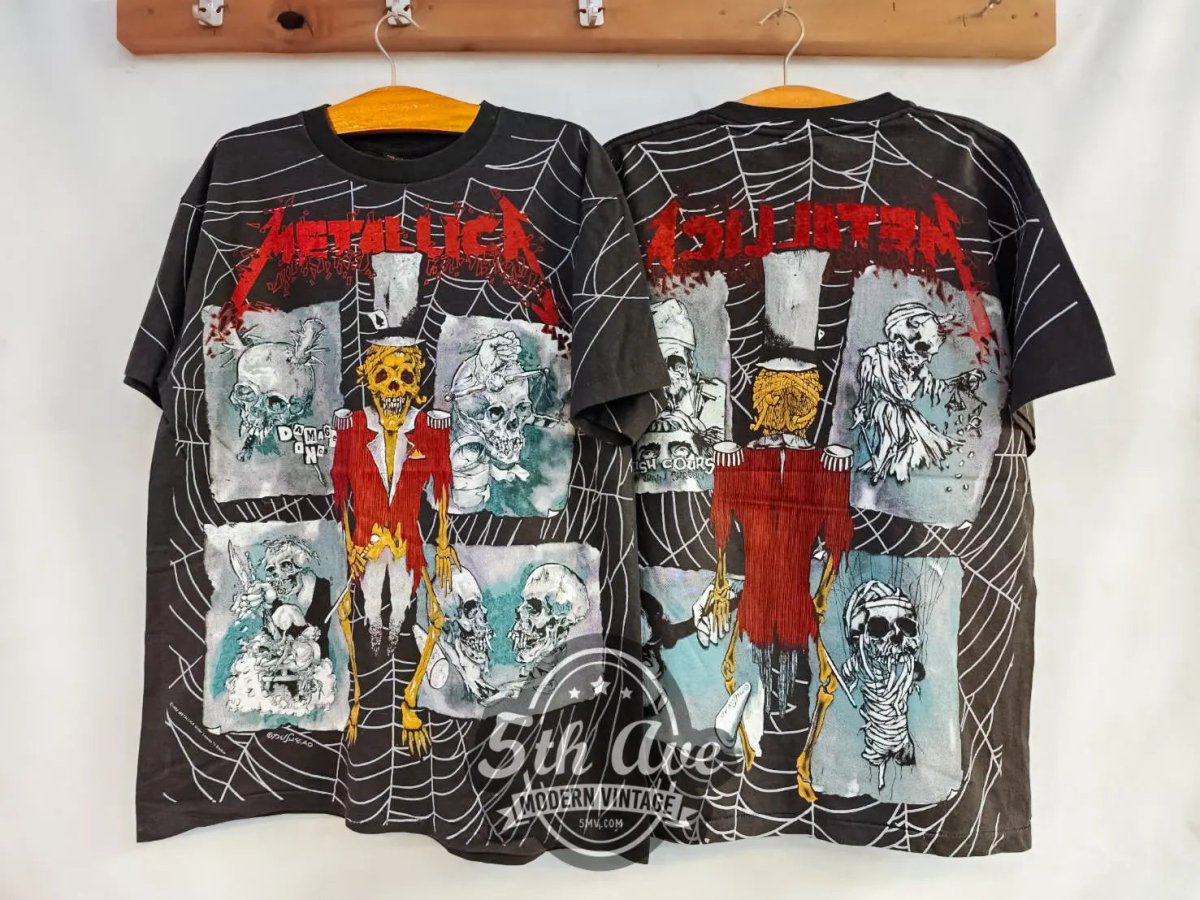 Metallica Ringmaster 1992 - AOP all over print New Vintage Band T shirt - Vintage Band Shirts