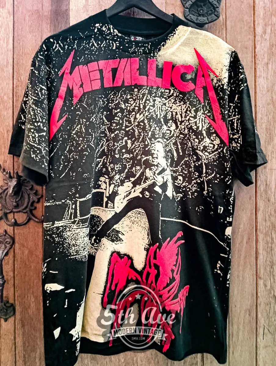 Metallica Stage Right - AOP all over print New Vintage Band T shirt - Vintage Band Shirts