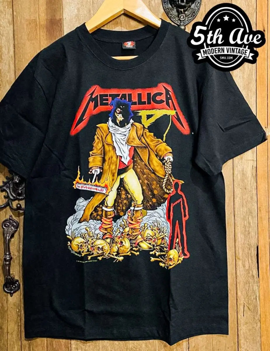 Metallica Damage Inc Men's Slim Fit T-Shirt – Black, Licensed Band Tee With Back Print