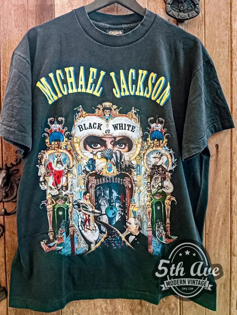 Michael Jackson Black Or White Dangerous World Tour 1993 - New Vintage Band T shirt - Vintage Band Shirts