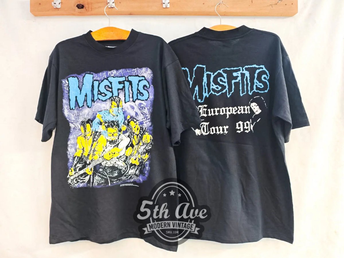 Misfits European Tour 1999 - New Vintage Band T shirt - Vintage Band Shirts