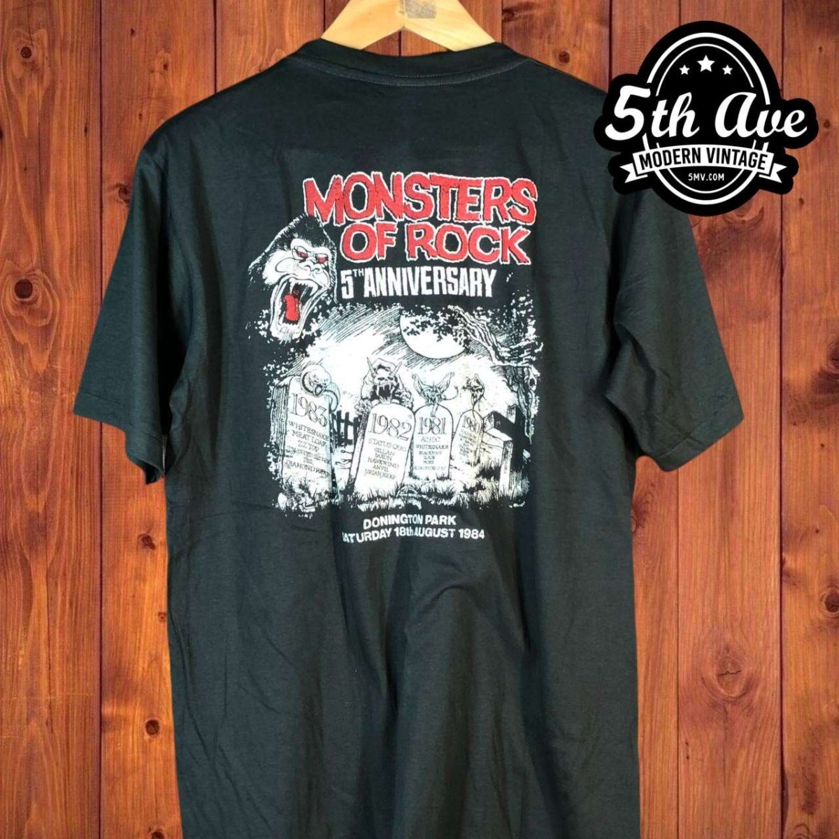 Monsters of Rock 1984 AC/DC ACDC, Van Halen, Gary Moore, Accept, Mötley Crüe, Y&T Yesterday & Today - New Vintage Band T shirt - Vintage Band Shirts