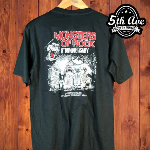モンスターズ・オブ・ロック1984 ブラックTシャツ M Amazon | MONSTER OF ROCK 1984 モンスターズオブロック AC/DC