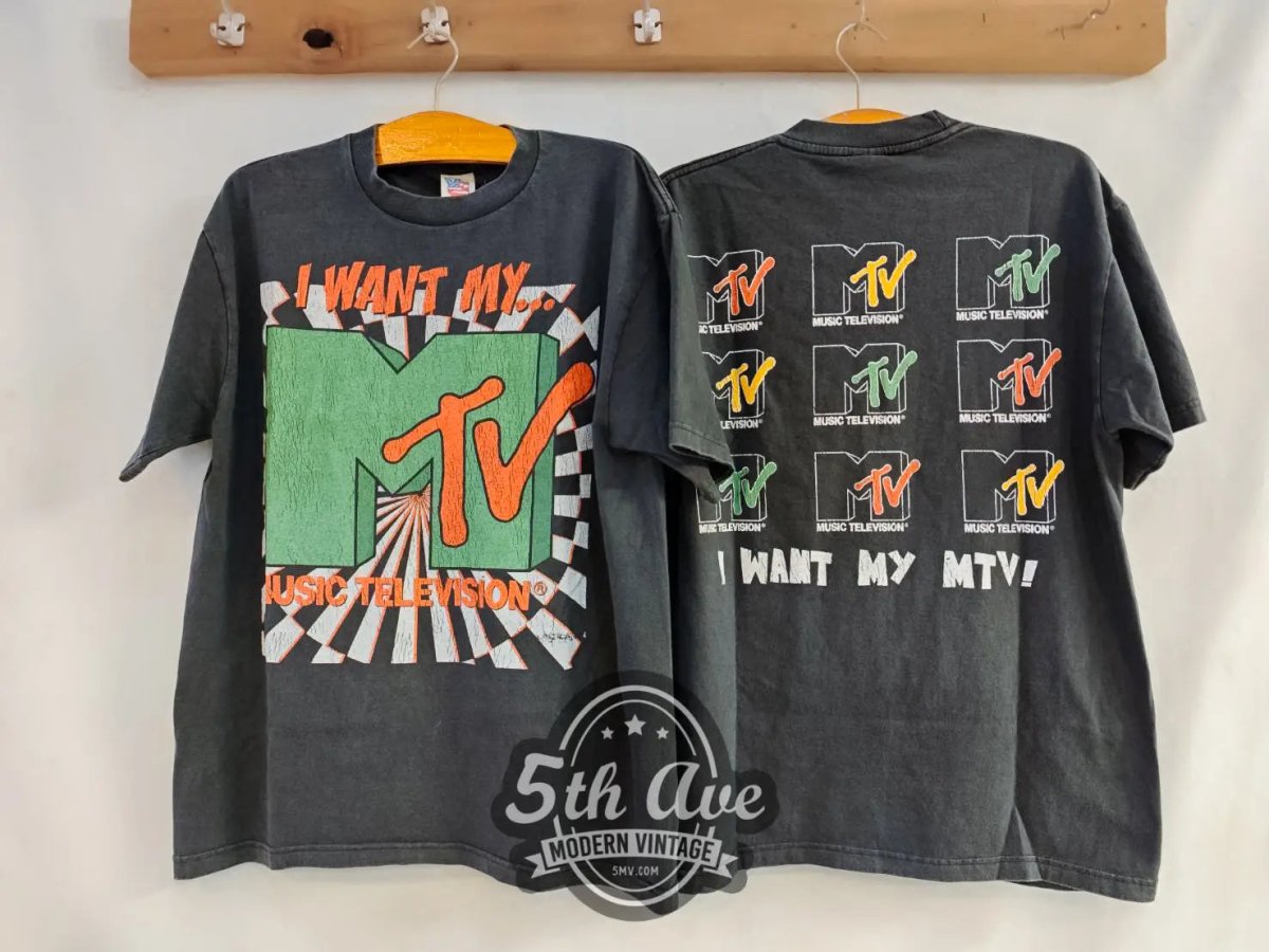 MTV I Want My MTV! "Music Television" - New Vintage T shirt - Vintage Band Shirts