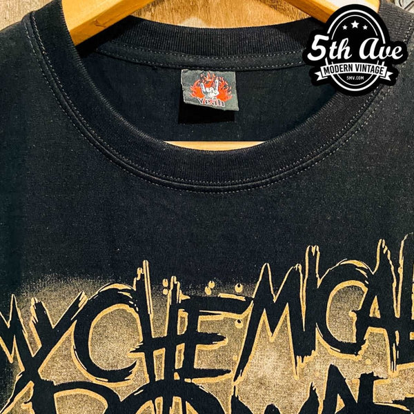 Vintage 2007 My online Chemical Romance Tour Concert T Shirt Tee Size Medium Black