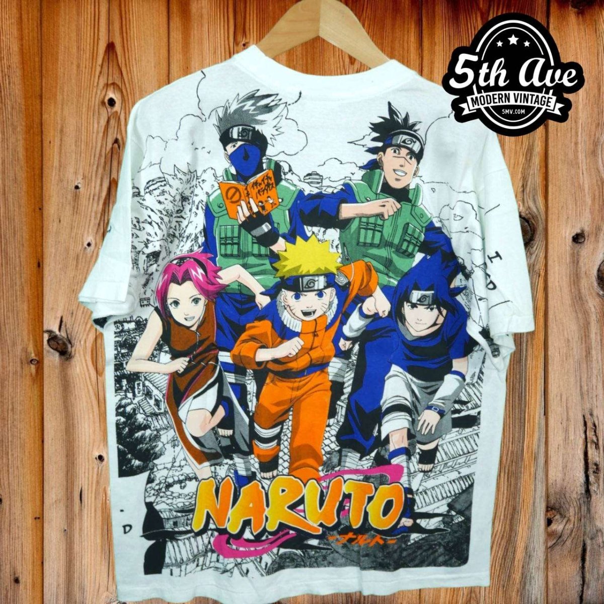 Naruto Shippuden - AOP all over print New Vintage Anime T shirt - Vintage Band Shirts