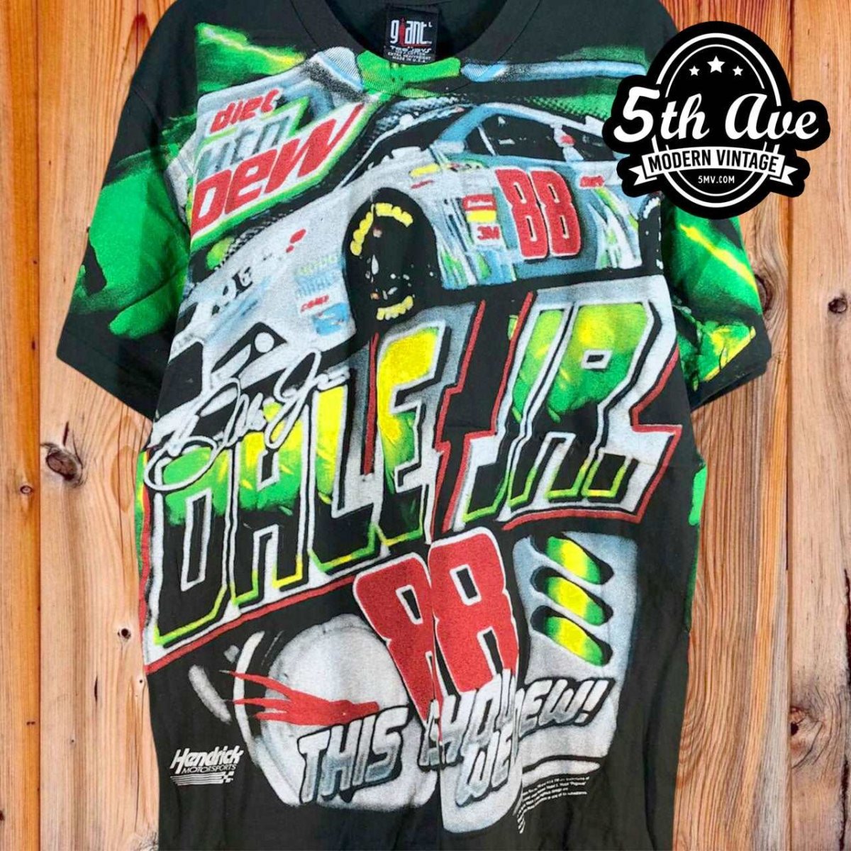 Nascar Dale Earnhardt no.88 Mountain Dew - AOP all over print New Vintage T shirt - Vintage Band Shirts