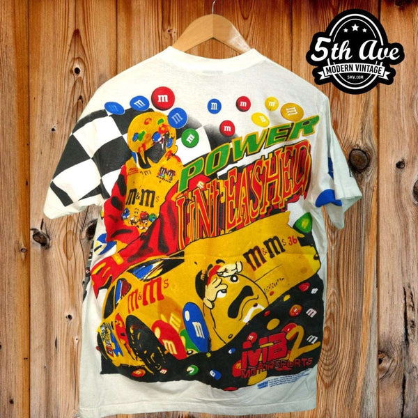 Vintage Ernie Irvan 90’s Crispy M&M’s NASCAR T-Shirt MB2 store Motorsports Mars