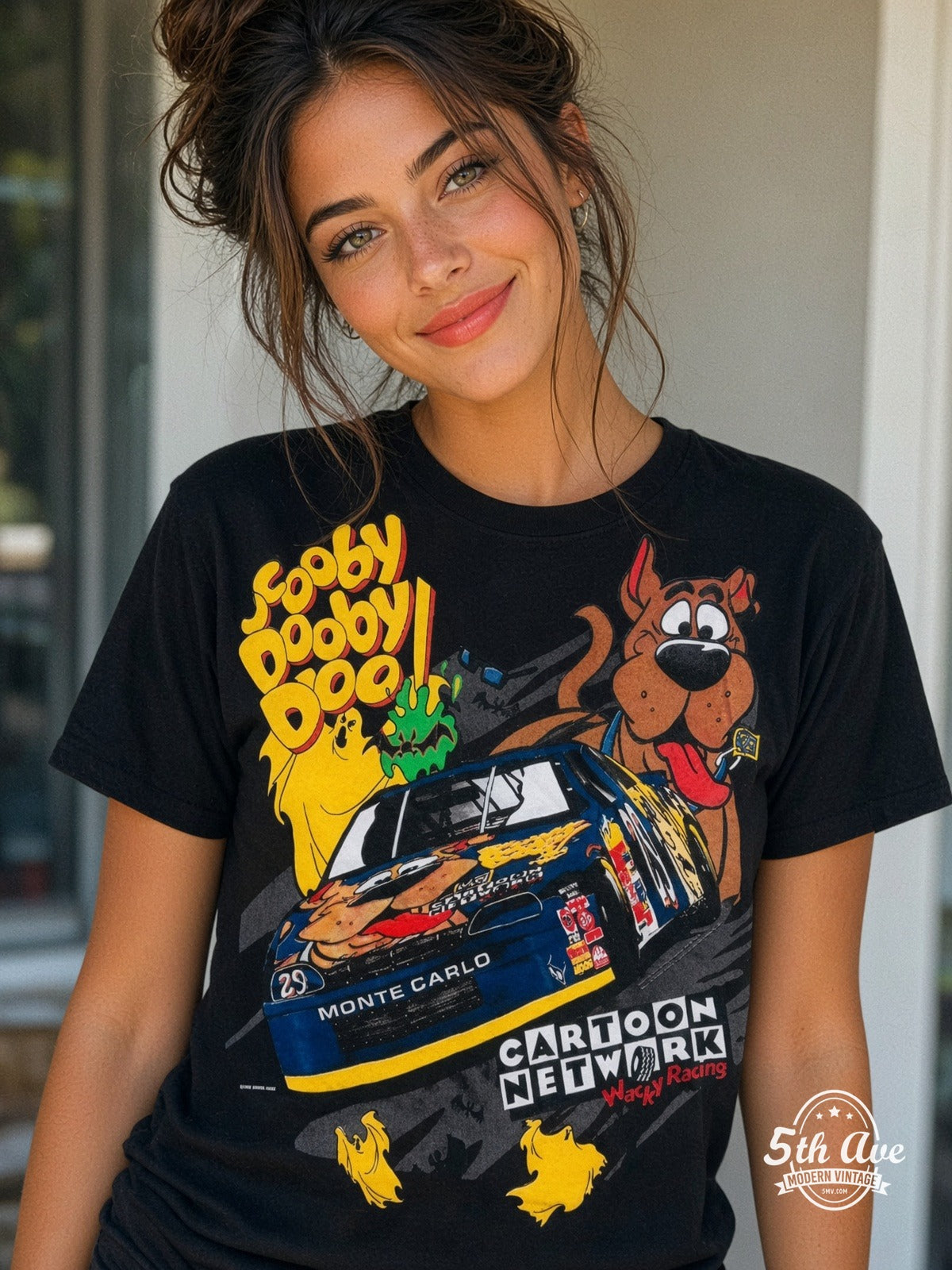 NASCAR Scooby-Doo Cartoon Network Racing vintage tee model wearing