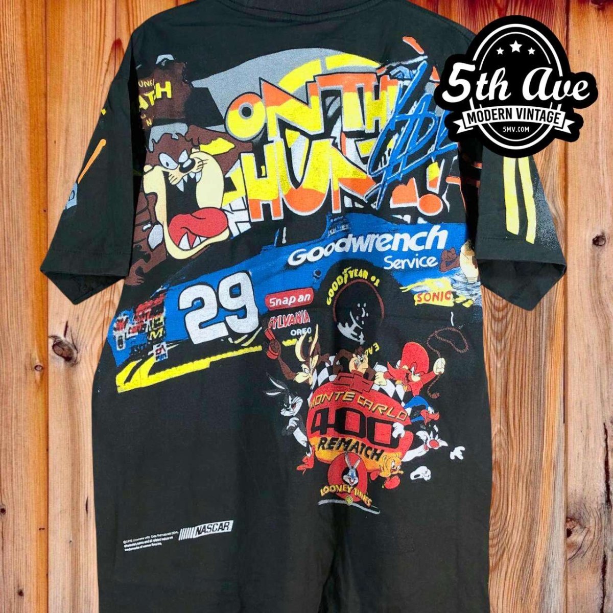 Nascar Taz-Mania & Kevin Harvick - AOP all over print New Vintage T shirt - Vintage Band Shirts