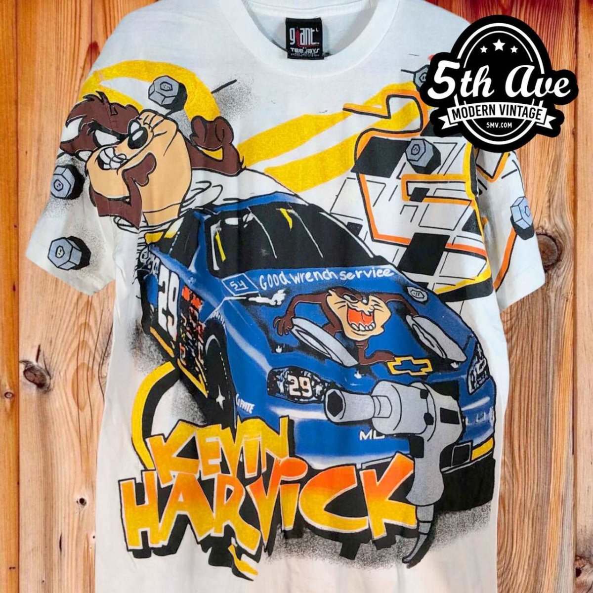 Nascar Taz-Mania & Kevin Harvick - AOP all over print New Vintage T shirt - Vintage Band Shirts