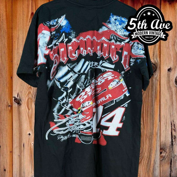 Nascar Tony Stewart Stewart-Haas Racing Chevrolet Impala - AOP all over  print New Vintage T shirt - Vintage Band Shirts