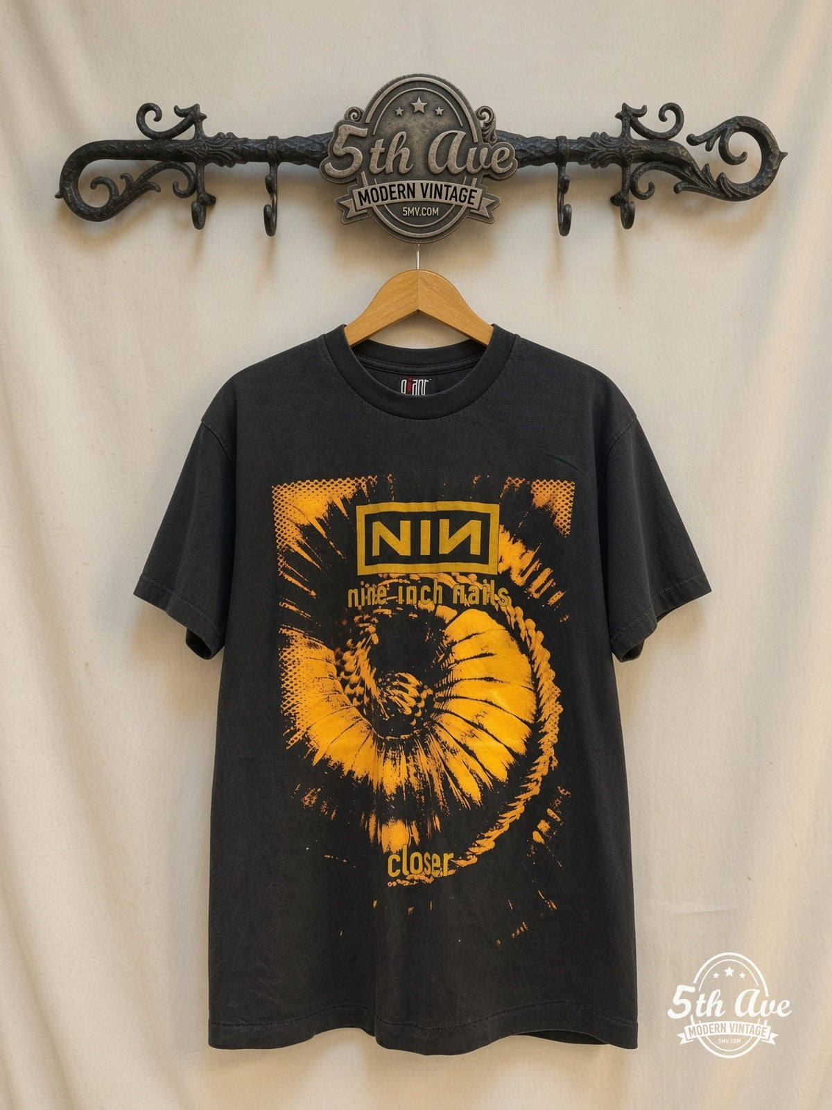 Nine Inch Nails Closer Downward Spiral vintage band t-shirt on rack
