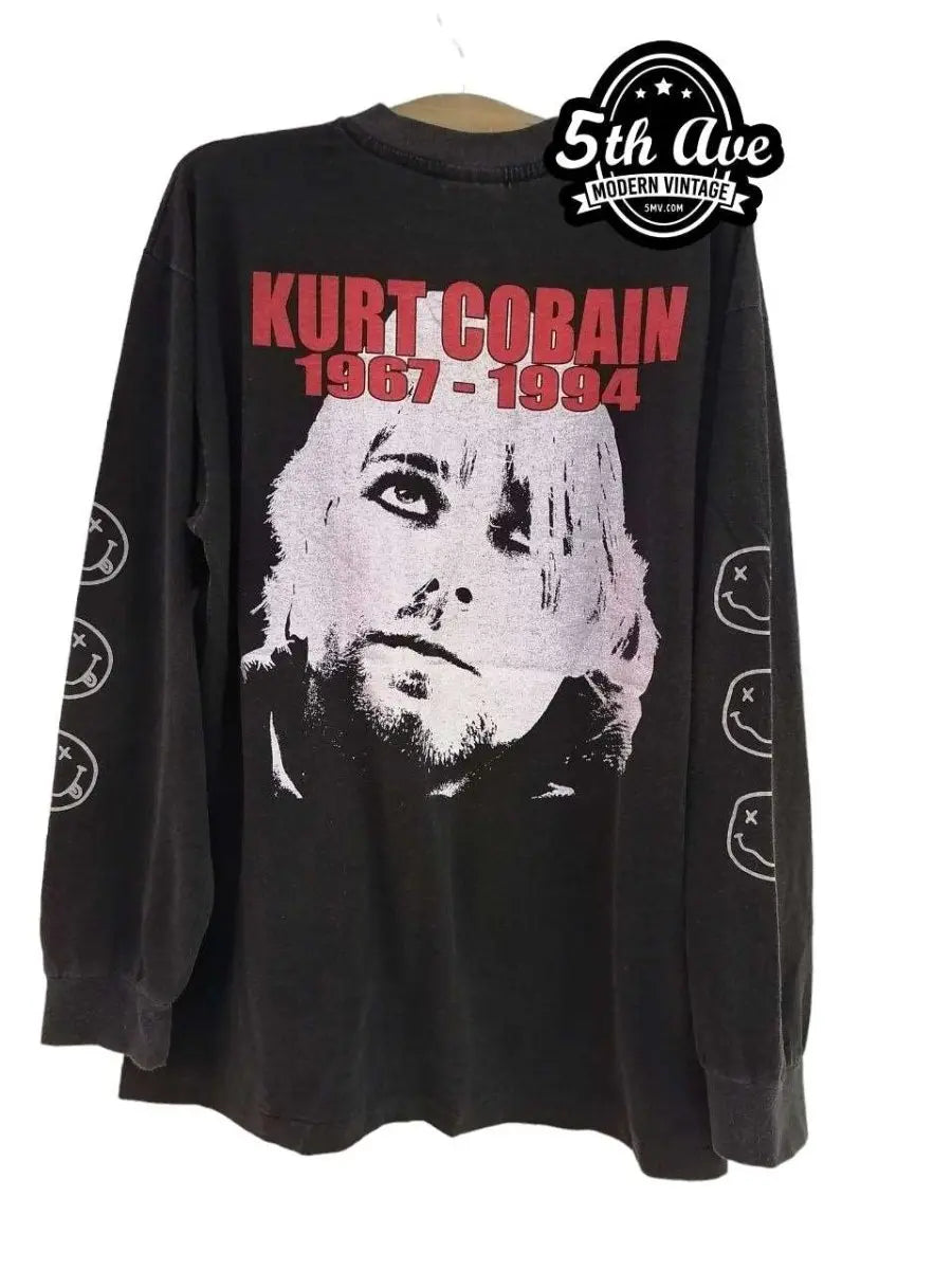 【KOOLOSET】Vintage Dirty Nirvana Long Sleeve Vintage Nirvana long sleeve shirt Adult Large Nevermind Kurt