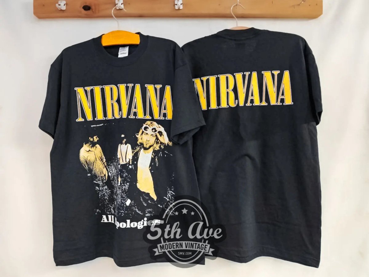 Nirvana All Apologies - New Vintage Band T shirt - Vintage Band Shirts