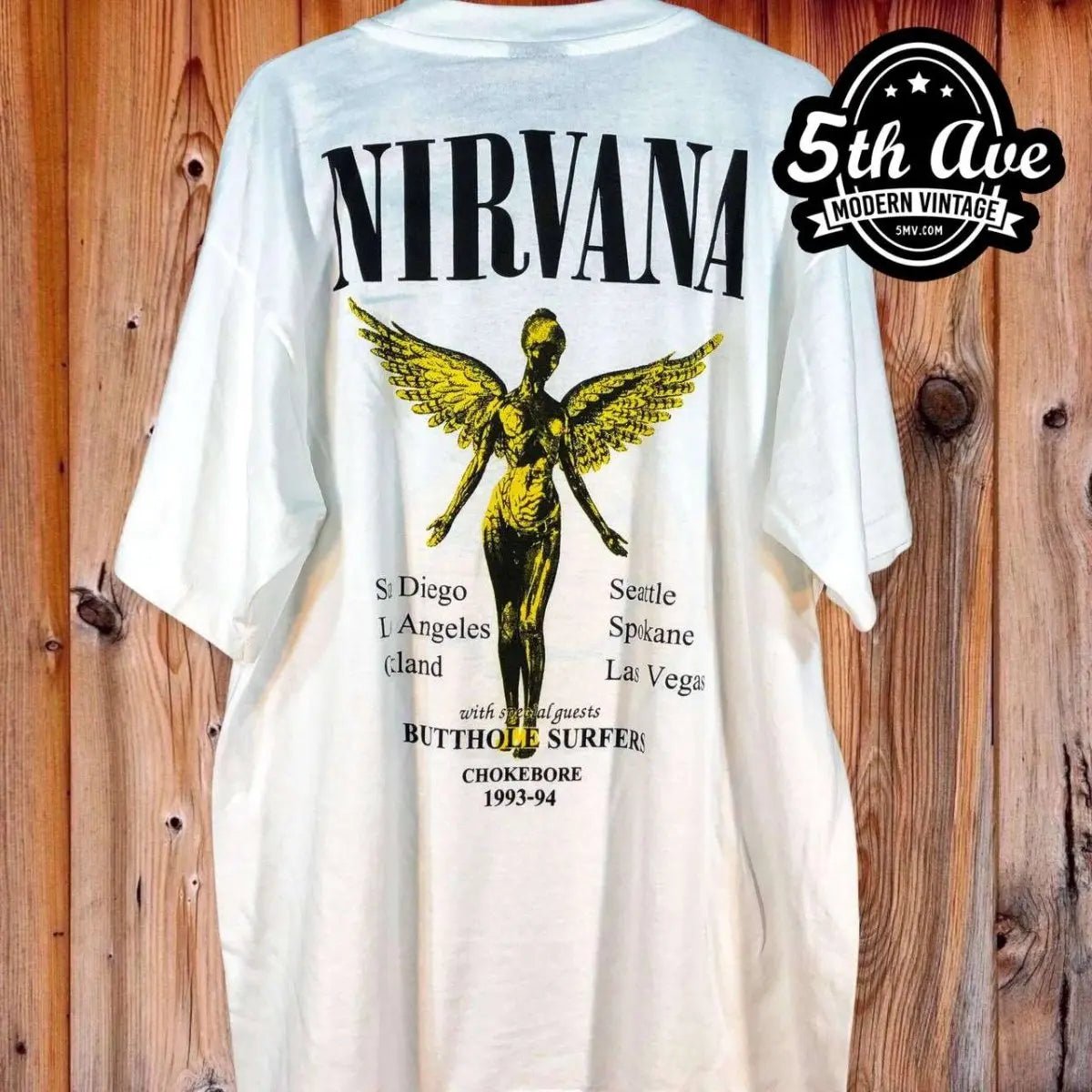 Nirvana 'Butthole Surfers Chokebore' 1993 - 1994 - Vintage Reprint Band T-Shirt - Vintage Band Shirts
