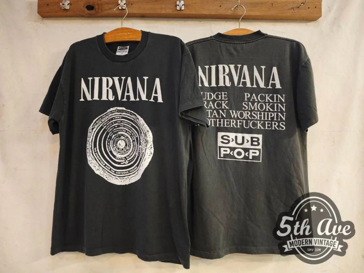 Nirvana Circles of Hell Dante's Inferno - New Vintage Band T shirt - Vintage Band Shirts