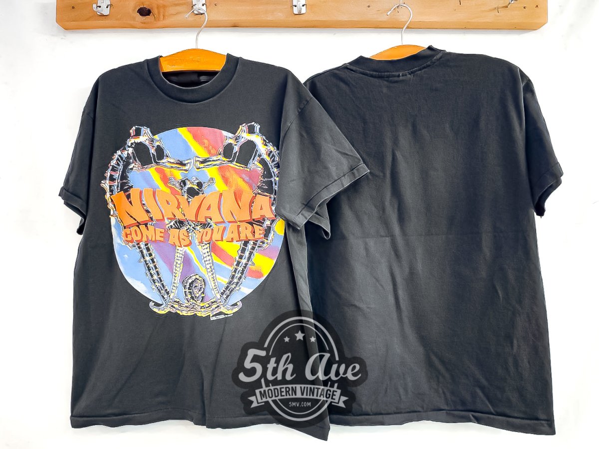 Nirvana 'Come as You Are' - Vintage Reprint Band T-Shirt - Vintage Band Shirts
