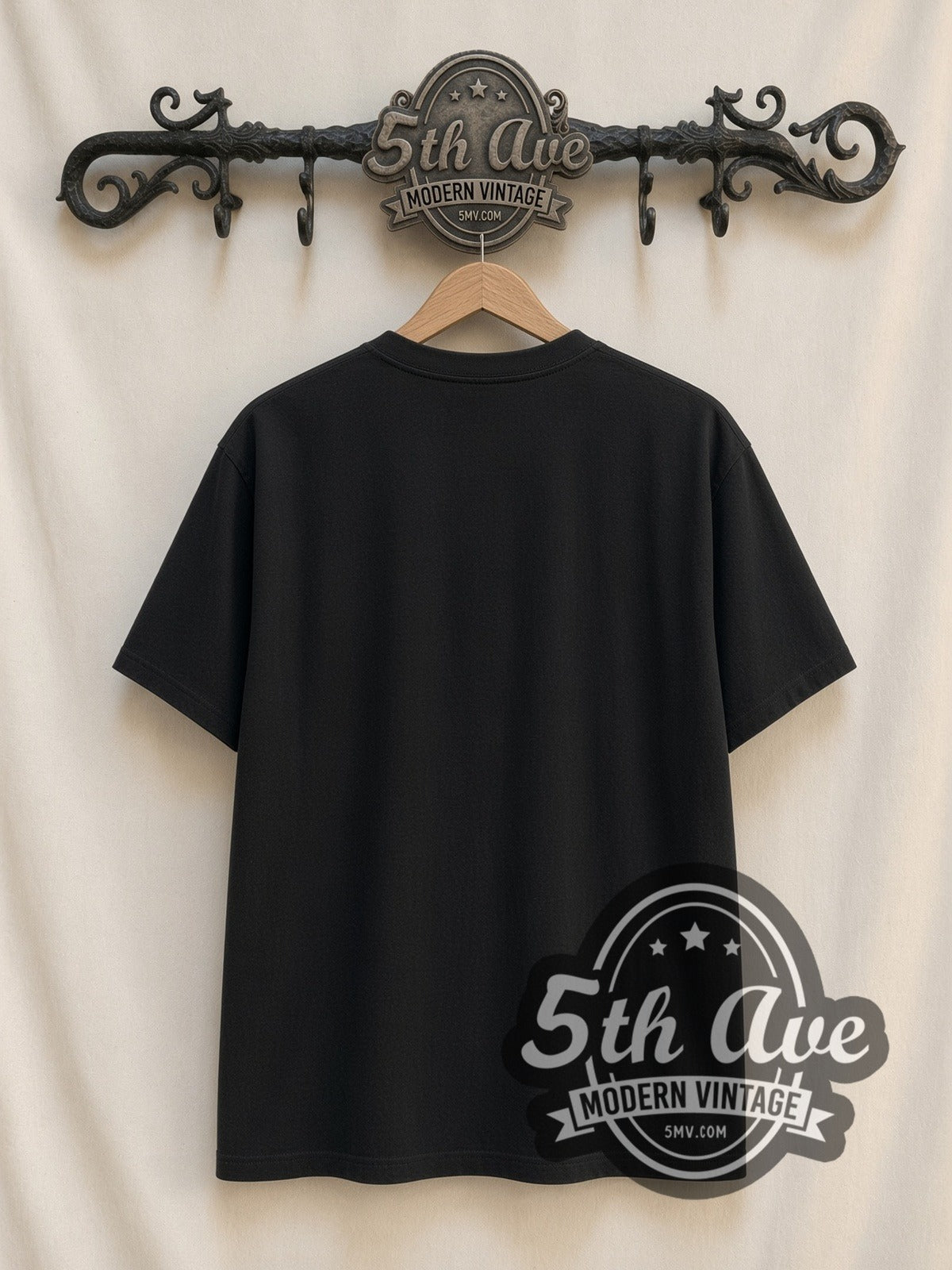 Nirvana Nevermind Australian Palace Concert Poster vintage band t-shirt, back view on the 5MV rack