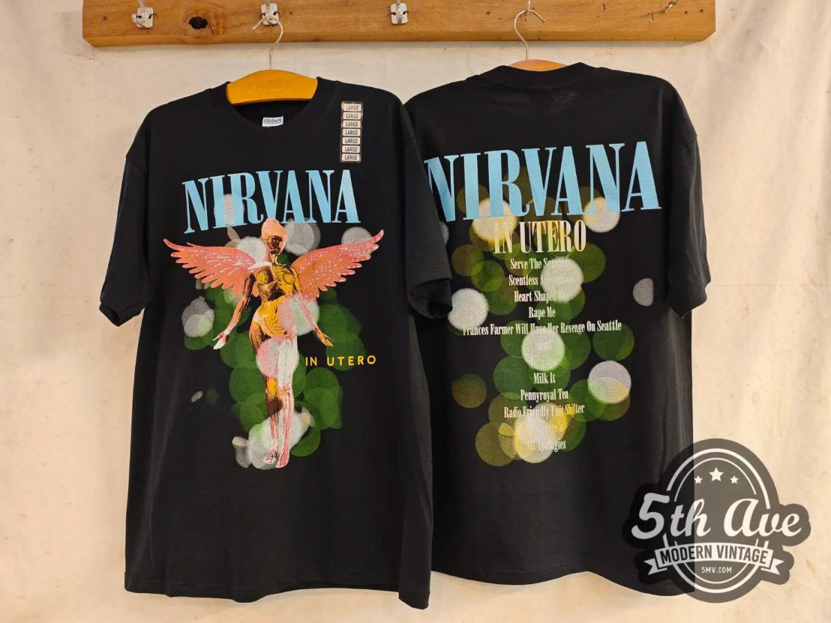 Nirvana In Utero Angel Aura - New Vintage Band T shirt - Vintage Band Shirts