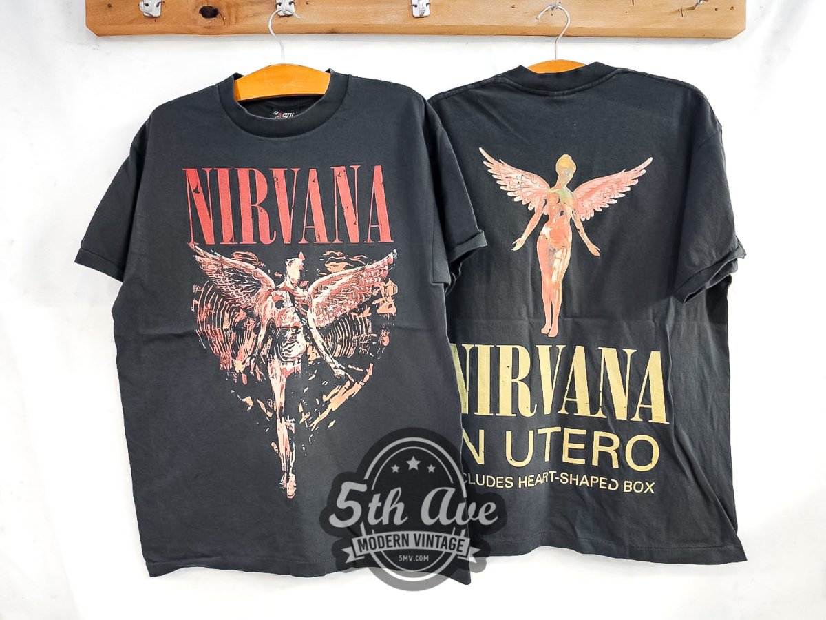 Nirvana 'In Utero' Includes 'Heart Shaped Box' - Vintage Reprint Band T-Shirt - Vintage Band Shirts