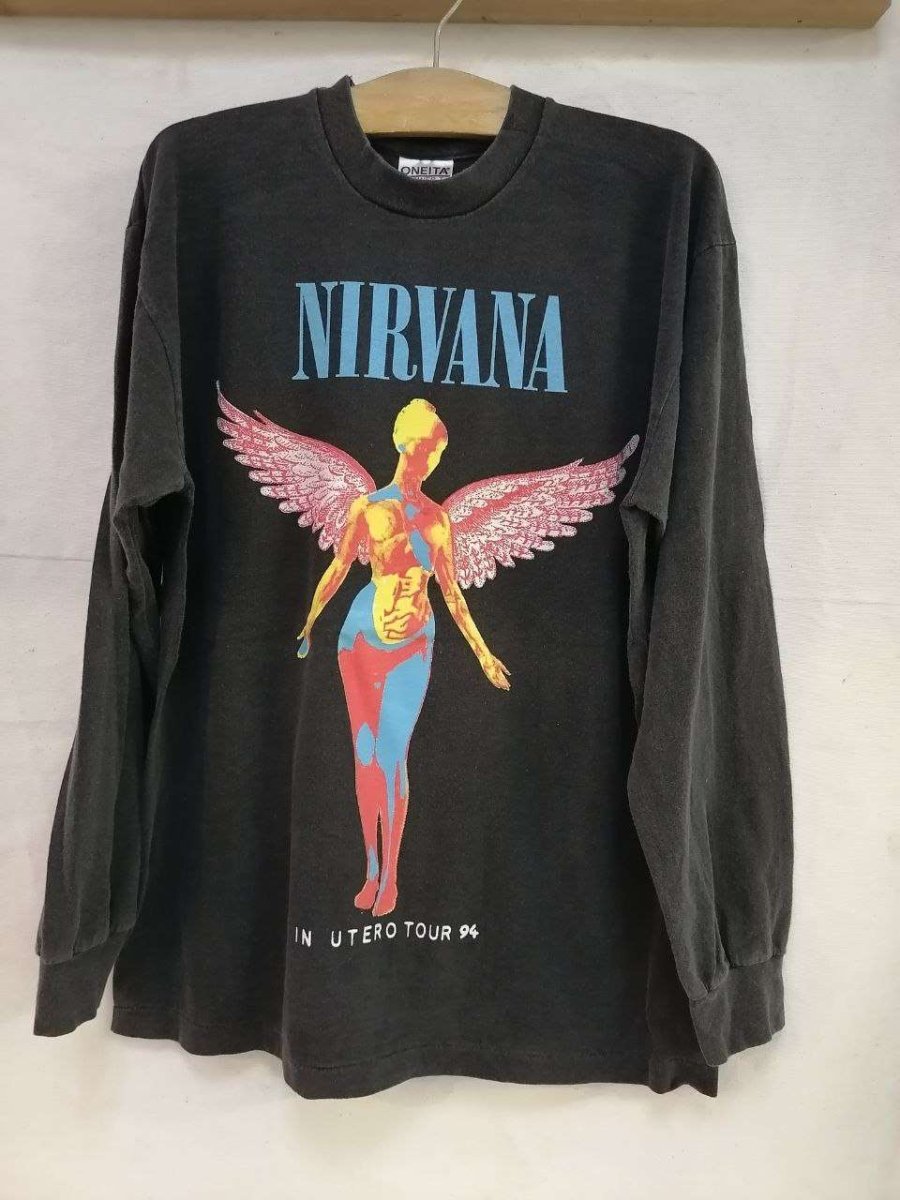 Nirvana 'In Utero' Long Sleeve European Tour Band T Shirt - Vintage Band Shirts