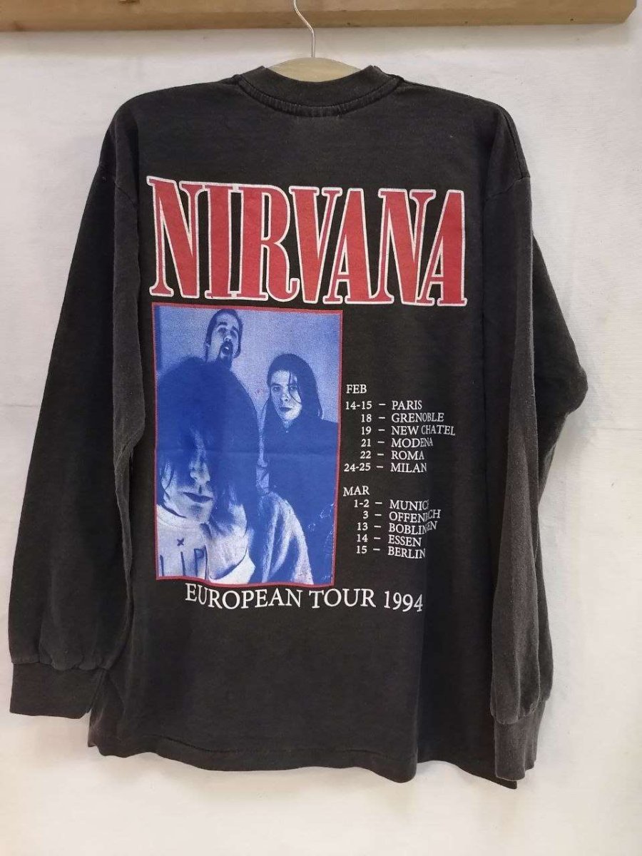 Nirvana 'In Utero' Long Sleeve European Tour Band T Shirt - Vintage Band Shirts