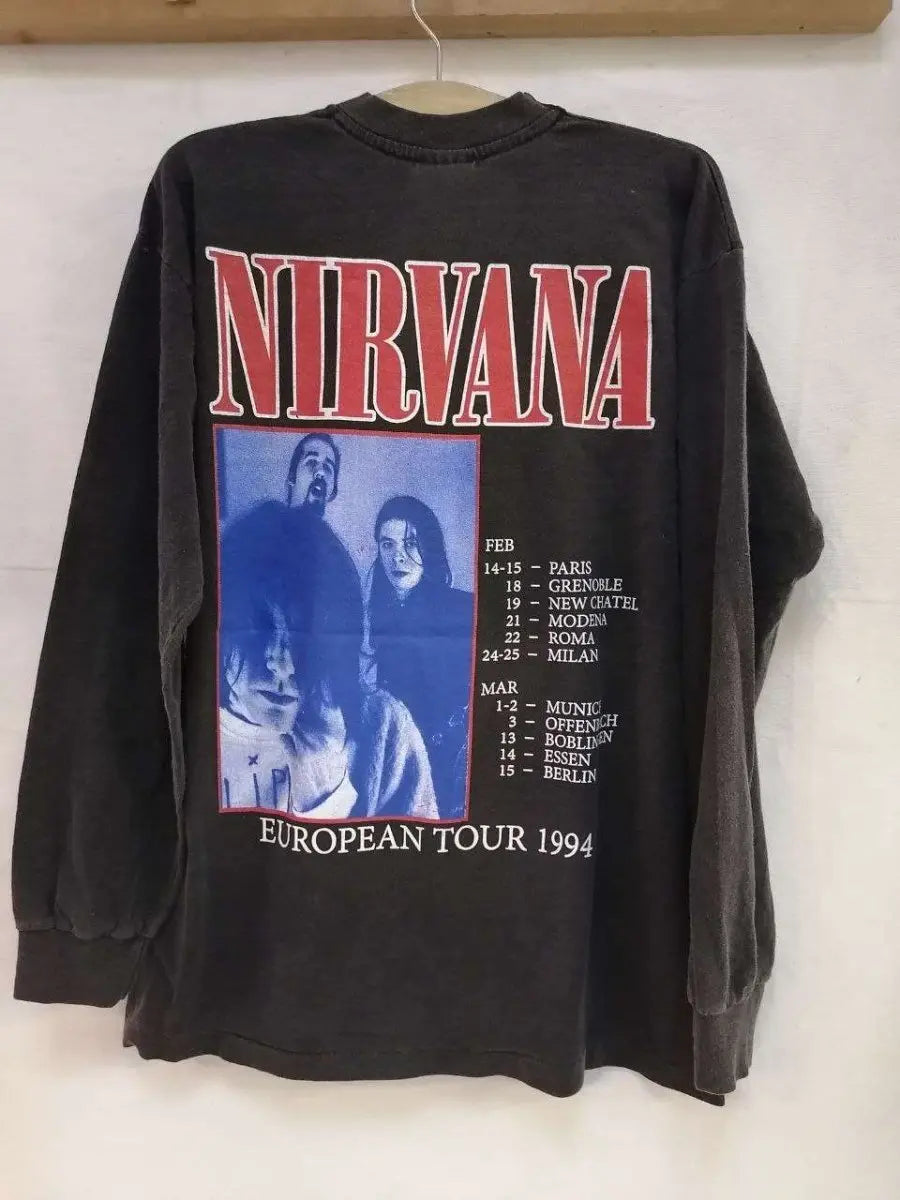 Nirvana 'In Utero' Long Sleeve European Tour Band T Shirt