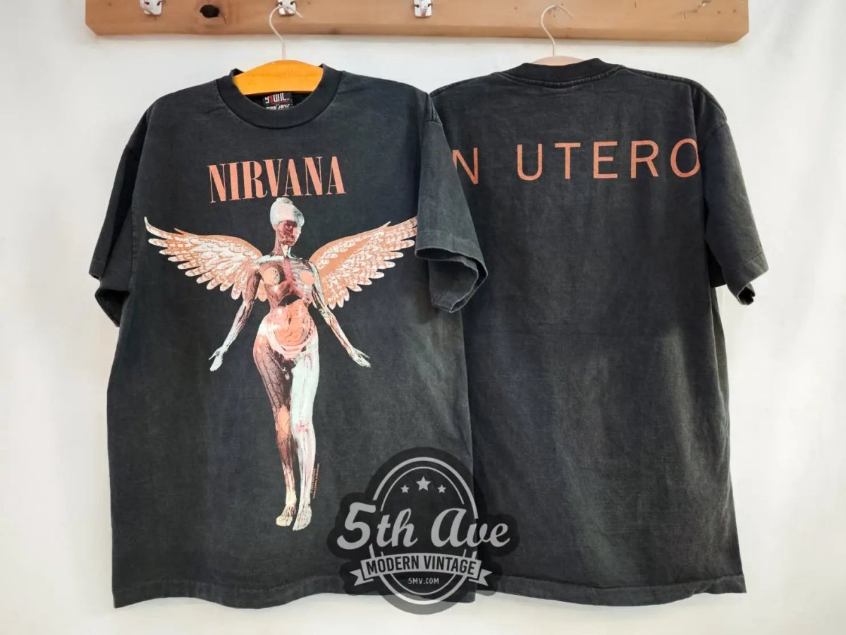Nirvana In Utero - New Vintage Band T shirt - Vintage Band Shirts