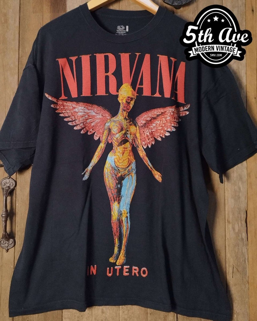 Amazon.com: Nirvana T Shirt In Utero Band Logo Official