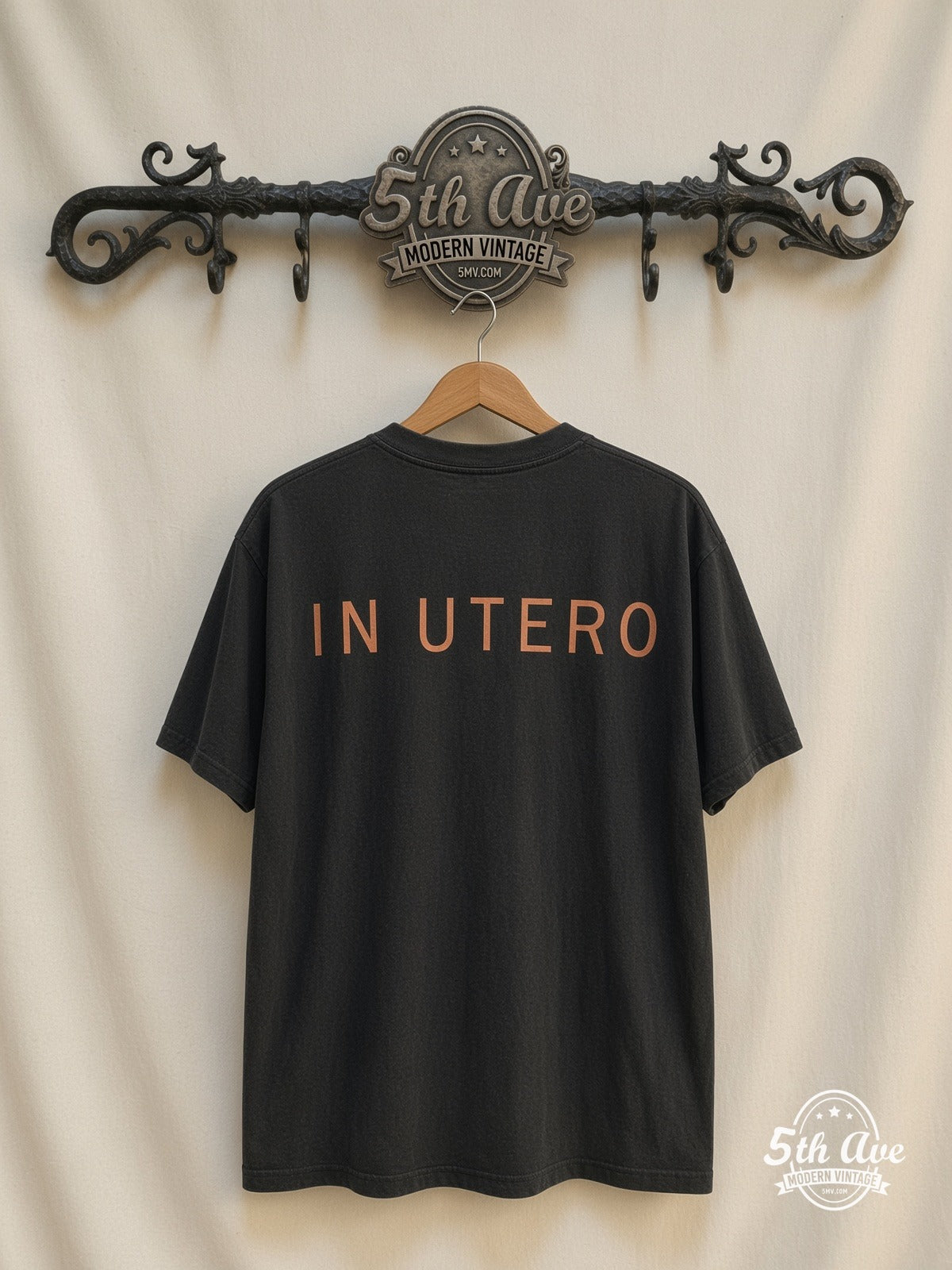 Nirvana In Utero Anatomical Angel vintage t-shirt back on rack
