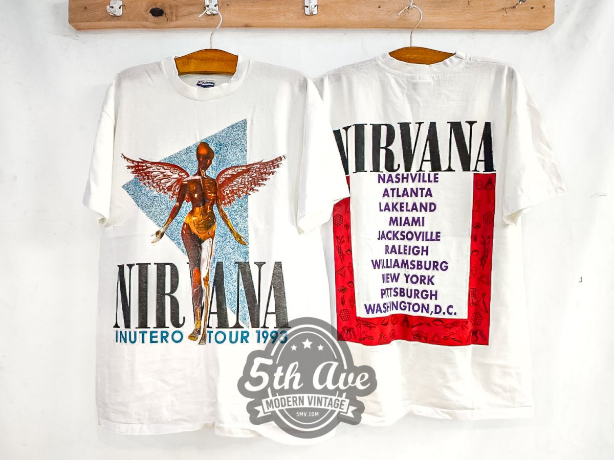 Nirvana 'In Utero' Tour 1993 - Vintage Reprint Band T-Shirt - Vintage Band Shirts