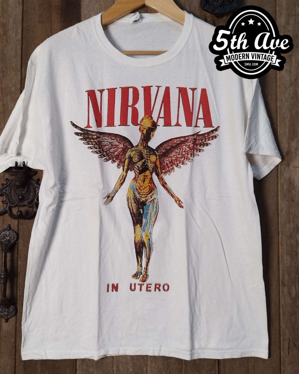 Nirvana T Shirt In Utero Tour Grunge Kurt Cobain Angelic