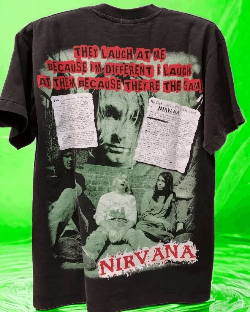 Nirvana Kurt Cobain Bootleg Single Stitch Shirt - Vintage Band Shirts