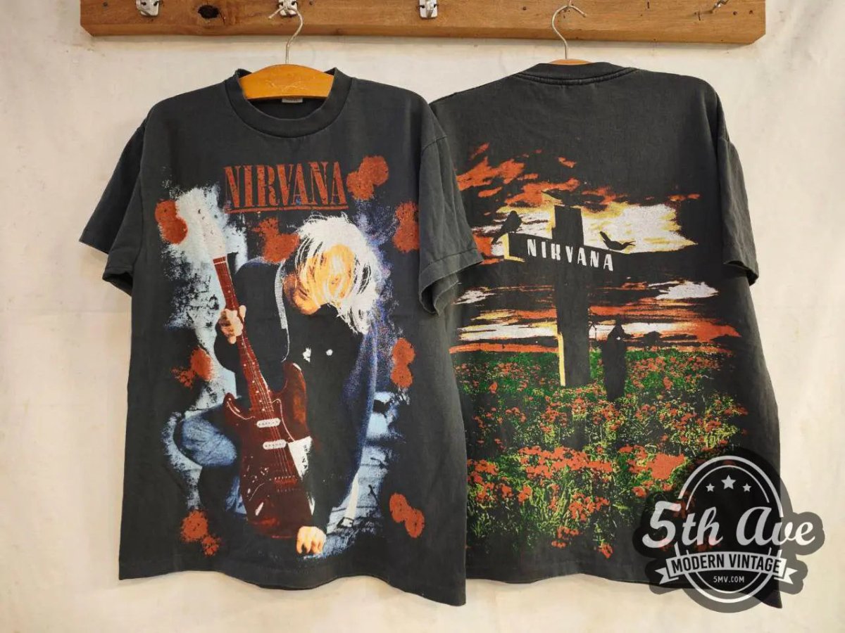 Nirvana Kurt Cobain - New Vintage Band T shirt - Vintage Band Shirts