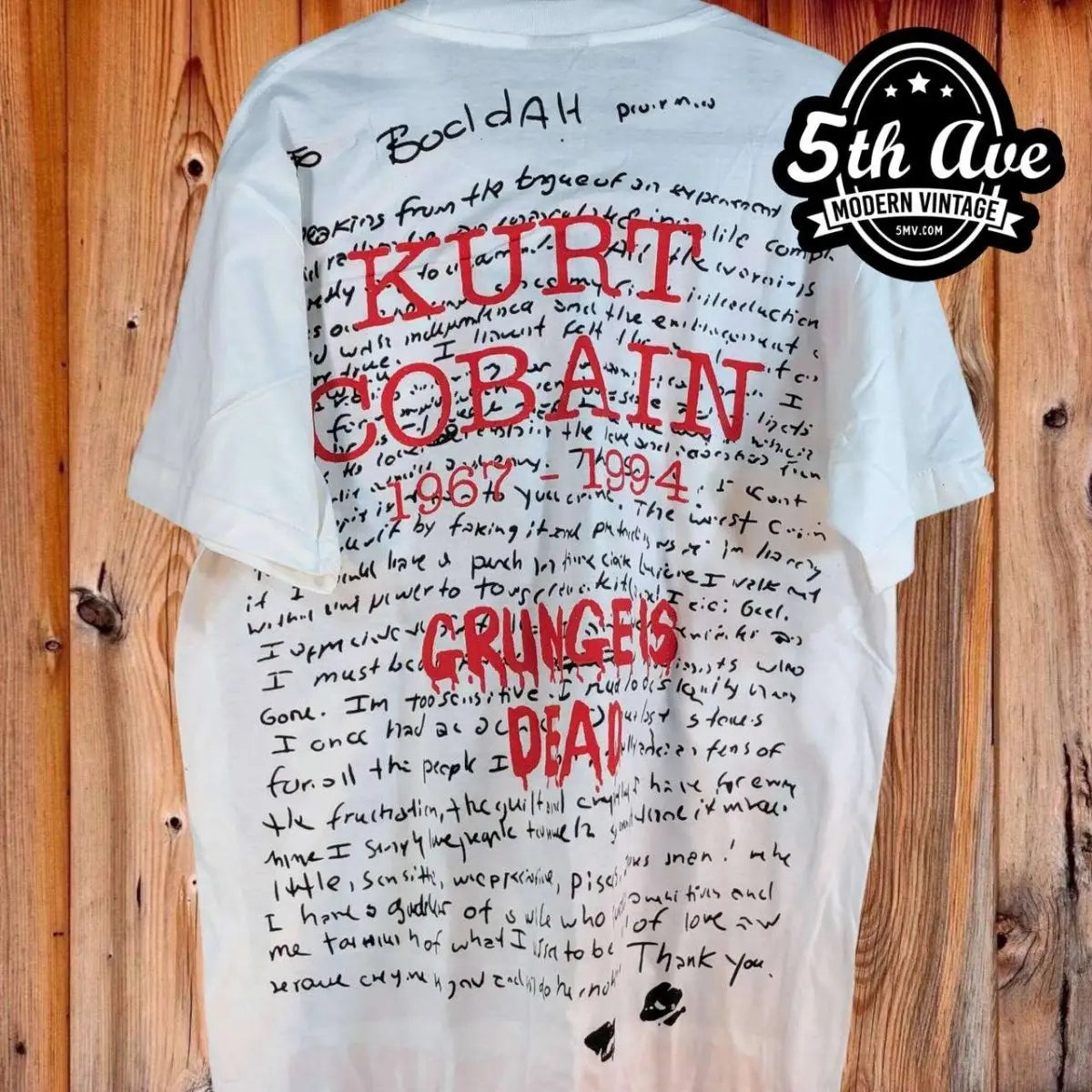 Nirvana Nevermind Grunge Is Dead - AOP all over print New Vintage Band T shirt - Vintage Band Shirts