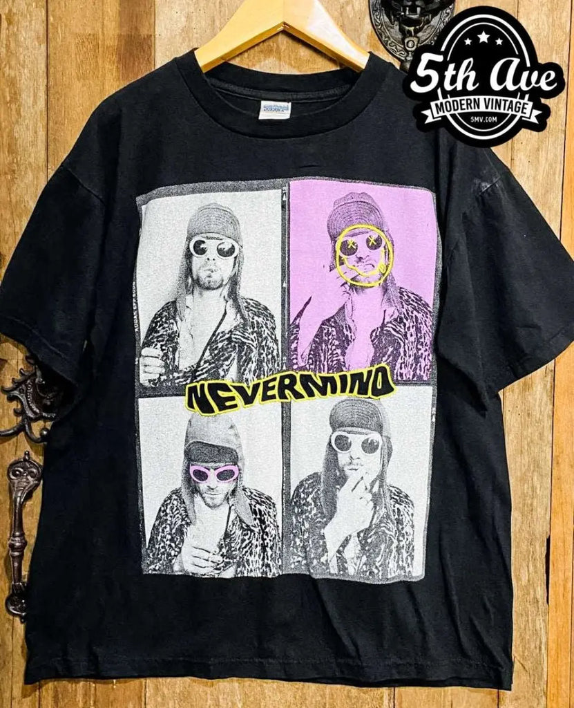 NIRVANA NEVERMIND Tシャツ　シングルステッチ　ヴィンテージ 古着/ヴィンテージ】NIRVANA バンドt ホワイト シングルステッチ