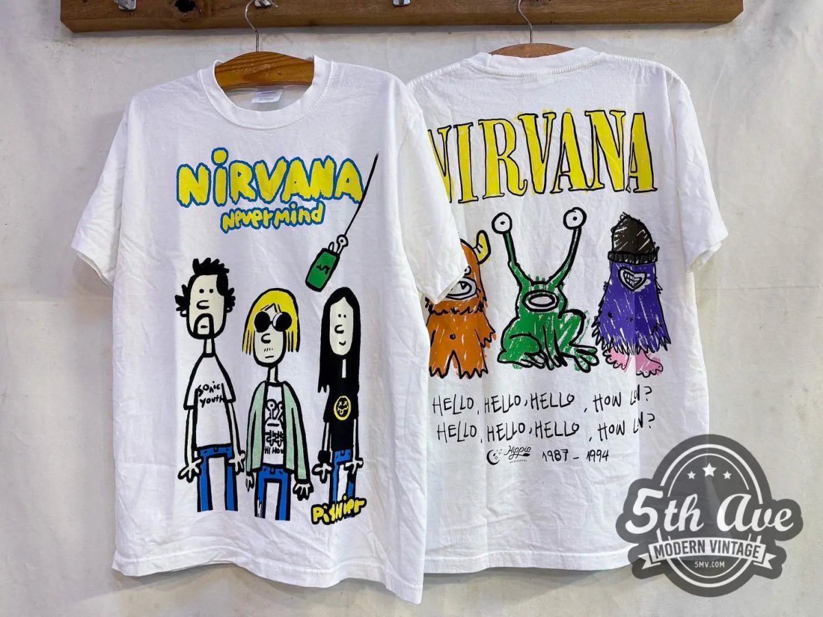 Nirvana Nevermind Pishier Art - New Vintage Band T shirt - Vintage Band Shirts