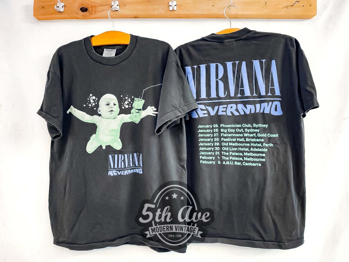 Nirvana 'Nevermind' - Vintage Reprint Band T-Shirt - Vintage Band Shirts