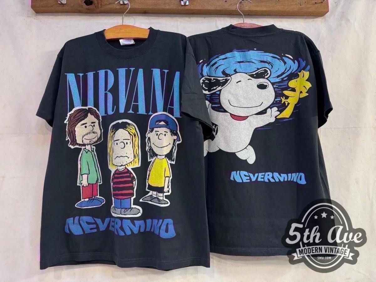Nirvana Nevermind x Peanuts Snoopy - New Vintage Band T shirt - Vintage Band Shirts